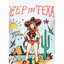 Queen Kerosin Ringer T-Shirt - Deep In Texas Weiß