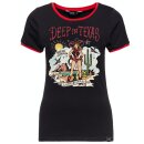 Queen Kerosin Ringer T-Shirt - Deep In Texas Schwarz