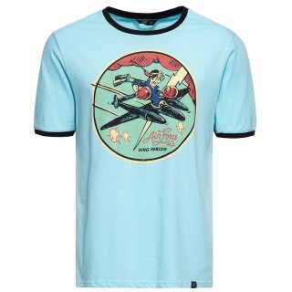King Kerosin Ringer Camiseta - Airforce 42 Sky Blue
