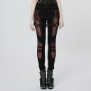 Punk Rave Jeans Trousers - Divergent Black/Red