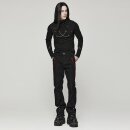 Punk Rave Pantalon Jeans - Araneae Black-Red