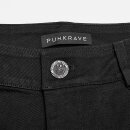 Punk Rave Pantalon Jeans - Araneae Black-Red