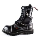 Angry Itch Bottes en cuir - 10-Hole 3-Straps