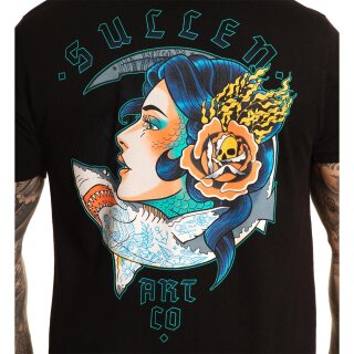 Sullen Clothing Camiseta - Siren Shark Jet Black