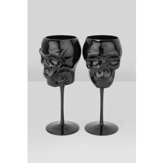 KILLSTAR Wine Glass - Cranium Black