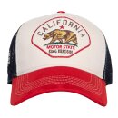 King Kerosin Trucker Cap - California Off White & Red