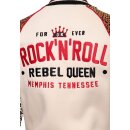 Queen Kerosin College Jacket - Rock n Roll  Beige