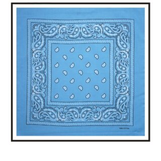 Bandana - Paisley azzurro