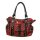 Banned - Pin Stripe Handbag / Shoulder Bag Black Red