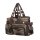 Banned Handbag - Bolso a rayas marrón steampunk