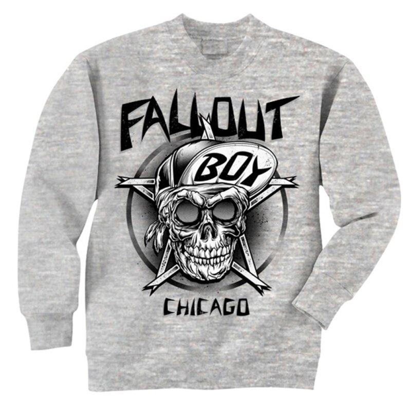 Fall Out Boy Pullover - Skull Sweatshirt XL