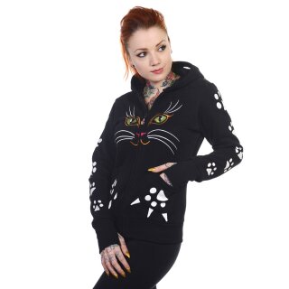 Banned Girlie Hoody - Kitty Hooded Maglione con cappuccio M