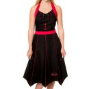 Banned Neckholder Kleid - Fledermaus Rot XL