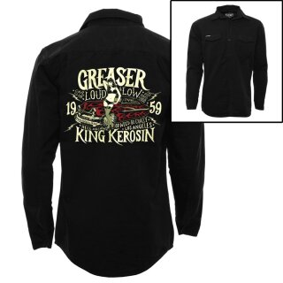 Camicia da lavoro a maniche lunghe King Kerosin - Greaser Car Club S