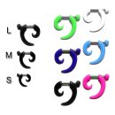 Fake Piercing Spirale - 3 Größen - Schwarz, Weiss, Dunkelblau, Blau, Grün und Pink