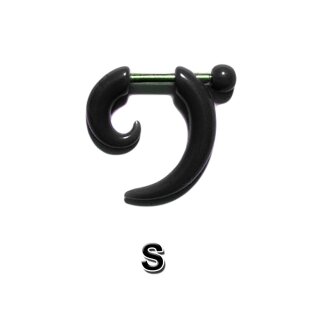 Spiral de perforación falsa en tamaño S negro