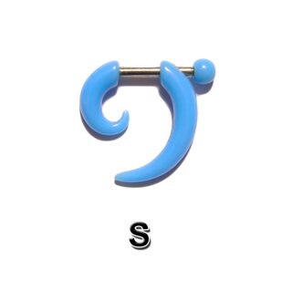 Finto piercing a Spiral in misura S blu