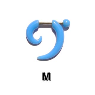 Spiral perforadora falsa de tamaño M azul