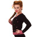Banned Cardigan - Golden Touch Flamingo Black