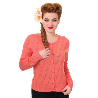 Banned Cardigan - Flamingo Punch Coral