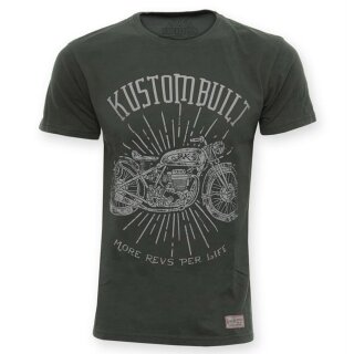 Camiseta King Kerosin - Más Revs Motorcycle Olive Green