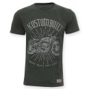 King Kerosin T-Shirt - More Revs Motorcycle Olivgrün