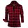 Camicia a maniche lunghe King Kerosin in Kevlar Lumberjack - Camicia a quadri rosso-nero