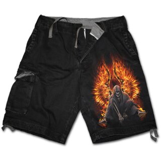 Pantalones cortos de hombre en espiral - Flaming Death Shorts