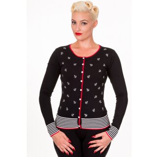 Banned Cardigan - Close Call Anchor Black S
