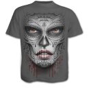 Spiral T-Shirt - Death Mask Grau