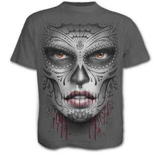 Spiral T-Shirt - Death Mask Grau M