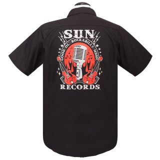Sun Records por Steady Clothing Worker Shirt - Rockabilly Music XL