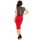 Abbigliamento vestito matita Steady Clothing - Ramona Wiggle Dress Red L