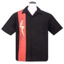 Steady Clothing Vintage Bowling Shirt - Single Pin-Up Red