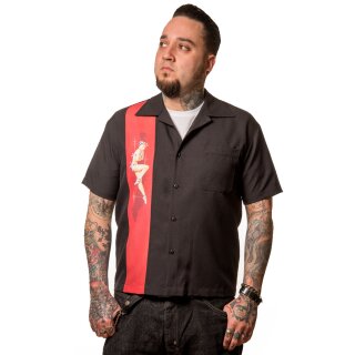 Abbigliamento Steady Vintage Bowling Shirt - Singolo Pin-Up Red M