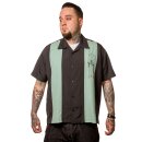 Steady Clothing Vintage Bowling Shirt - The Shake Down Schwarz S