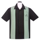 Steady Clothing Vintage Bowling Shirt - The Shake Down Black S