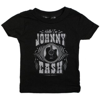 Johnny Cash Kids T-Shirt - Hello Im Johnny 4 Years