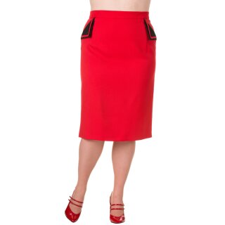 Dancing Days Pencil Skirt - Tori Red S