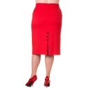 Jupe crayon Dancing Days - Tori Skirt Rouge XL