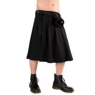 Falda negra a cuadros de Pistola - Short Kilt Denim S