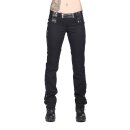 Black Pistol Ladies Jeans Trousers - Stud Low Cut Denim 26