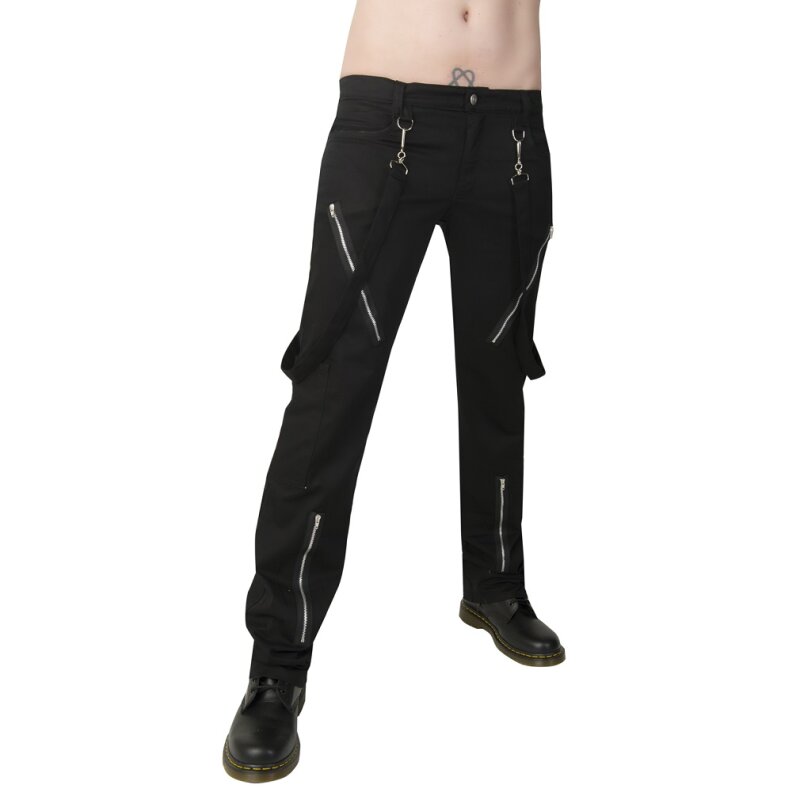 Black Pistol Jeans Hose - Punk Pants Denim 30