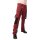 Black Pistol Jeans Trousers - Punk Pants Tartan Red