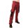 Black Pistol Jeans Trousers - Punk Pants Tartan Red 28