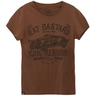 King Kerosin Watercolour T-Shirt - Rat Bastard Braun
