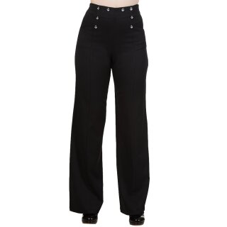 Dancing Days Flared Trousers - Stay Awhile Black L