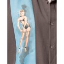 Steady Clothing Vintage Bowling Shirt - Single Pin-Up Blau