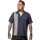 Steady Clothing Vintage Bowling Shirt - V8 Pinstripe Panel Bleu foncé