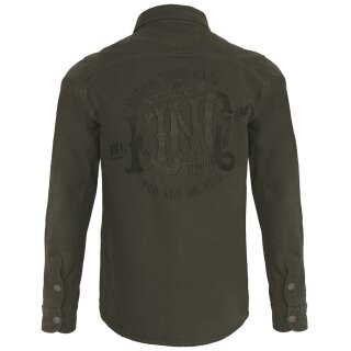 Chemise de travail King Kerosin - You And The Road Olive Vert XXL